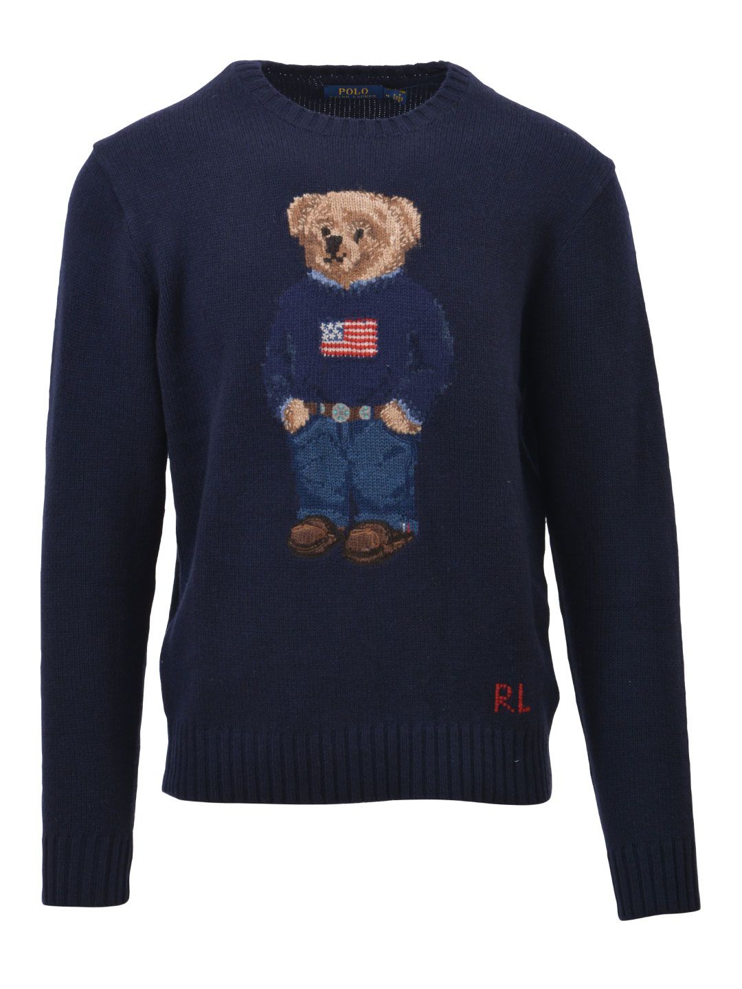 Polo Ralph Lauren Mens Big And Tall Iconic Polo Bear Sweater Navy Modesens