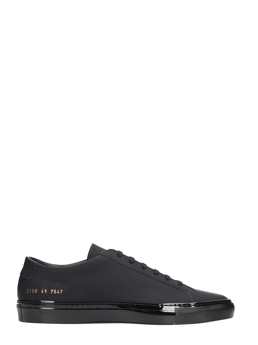Common Projects Achilles Low Luxe Black Rubber Sneakers | ModeSens