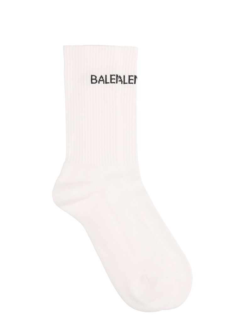 Balenciaga White Cotton Socks | ModeSens