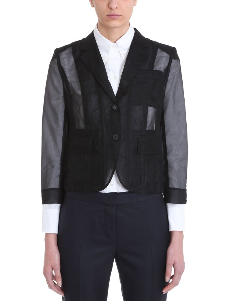 THOM BROWNE LACE-UP BACK SINGLE BREASTED SPORT BLAZER,10593390