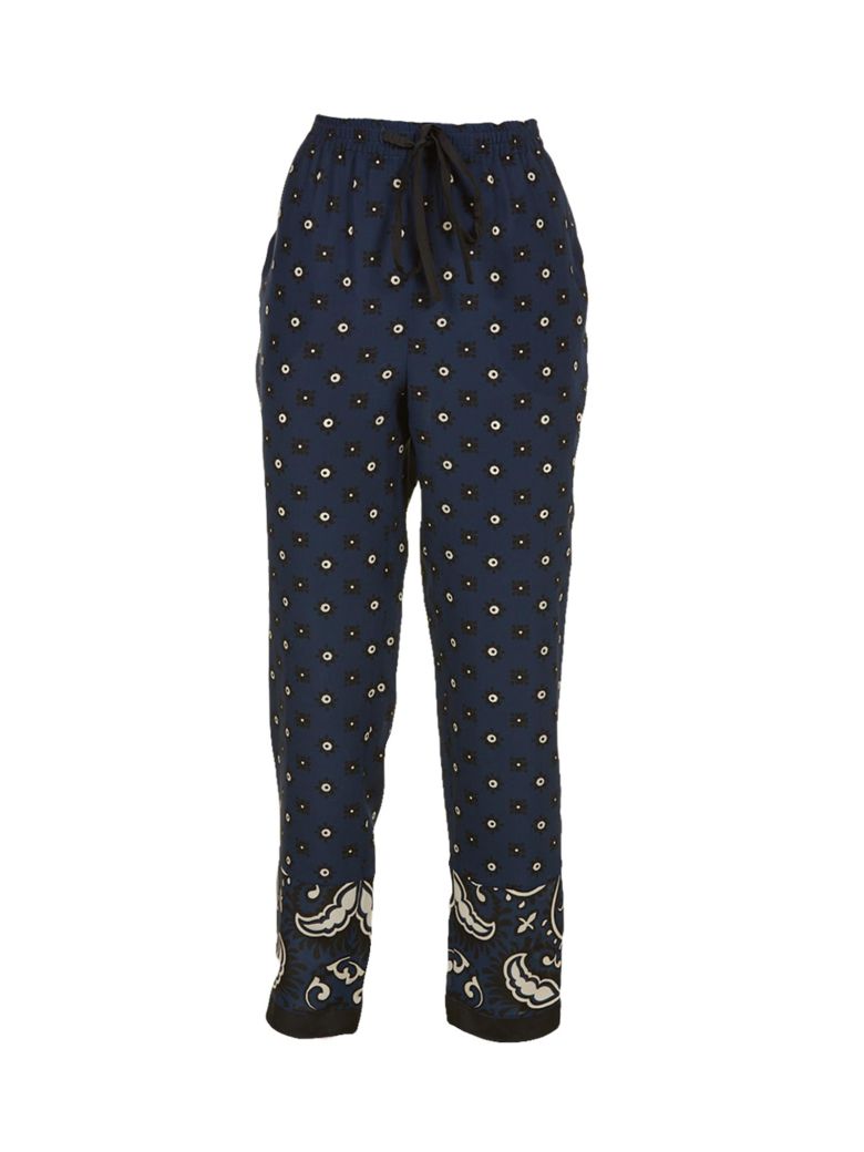 RED VALENTINO RED VALENTINO PAISLEY PRINT TROUSERS,10588504