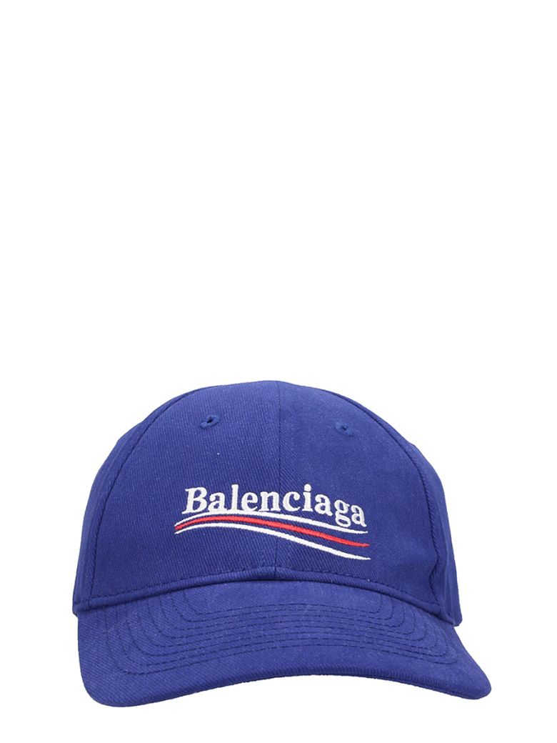 BALENCIAGA BASEBAL BLUE COTTON CAP,10629769