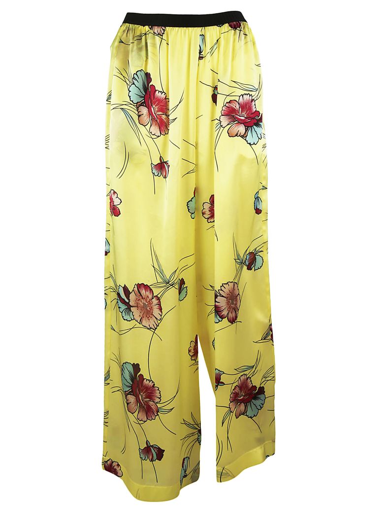 ANTONIO MARRAS FLORAL FLARED TROUSERS,10572352