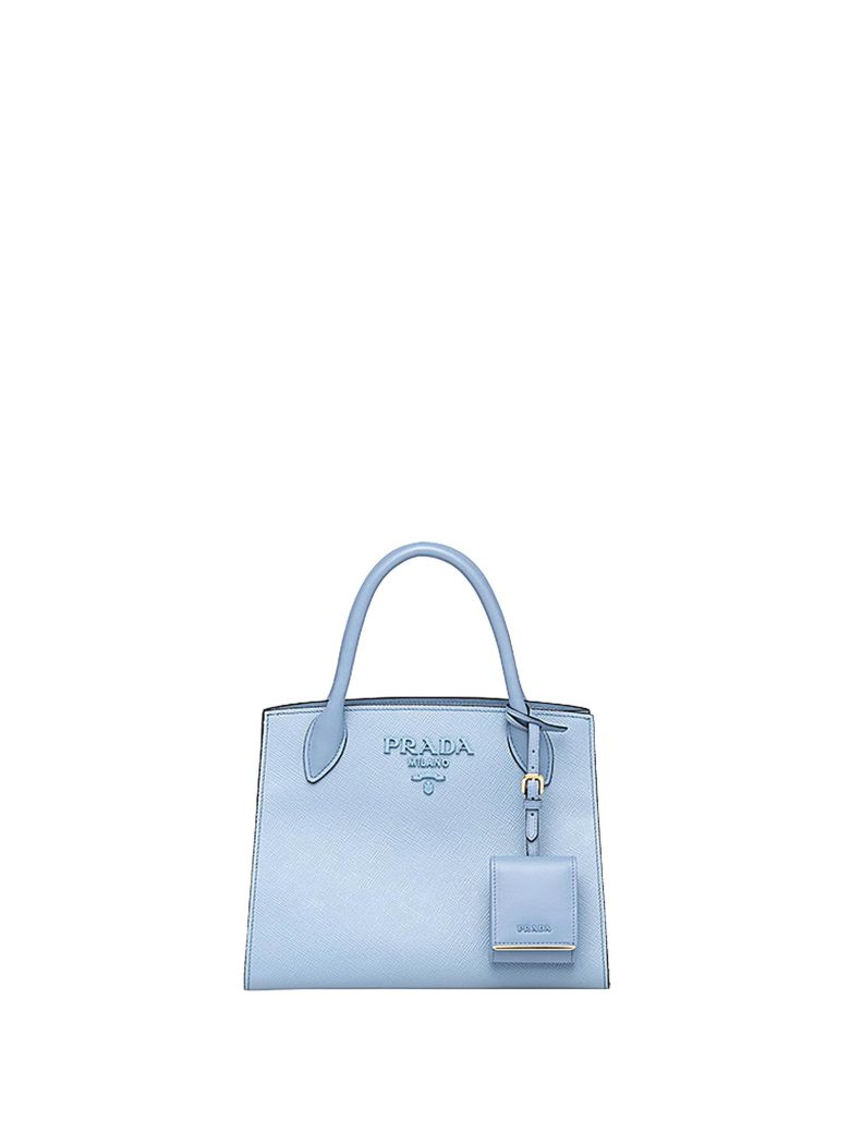 Prada Bag In Light Blue Leather In Astrale | ModeSens