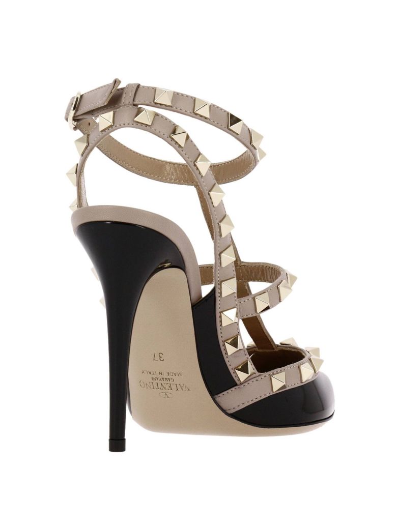 VALENTINO Pumps Rockstud Ankle Strap 10 Cm Heel In Bicolor And With ...
