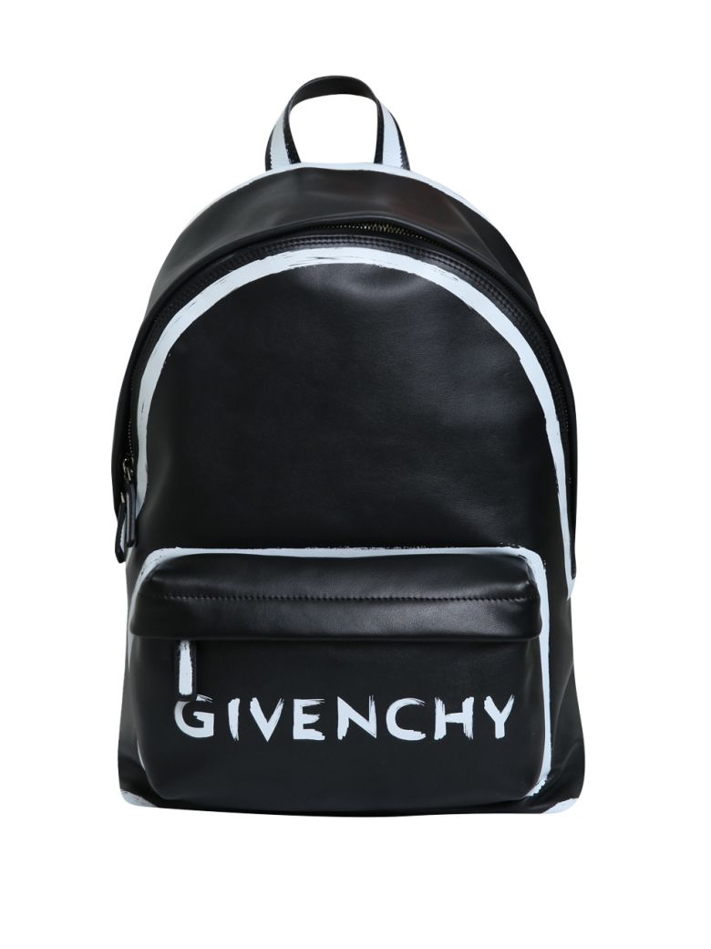 Givenchy Graffiti Calfskin Leather Backpack - Black | ModeSens