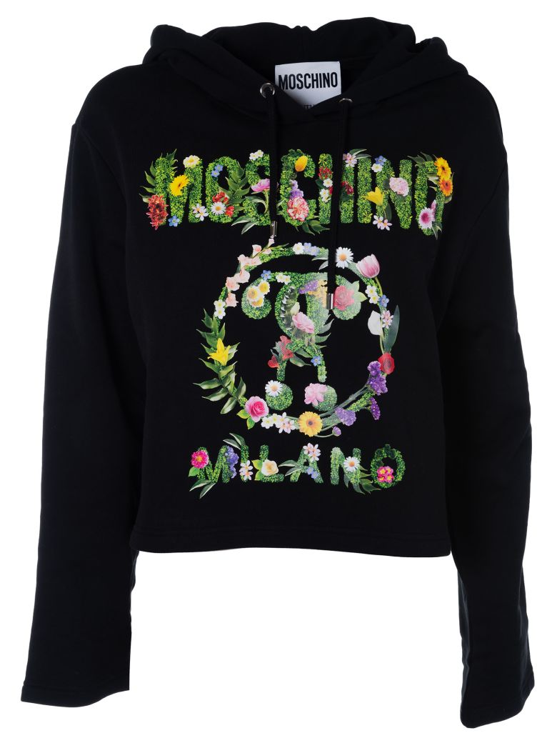 MOSCHINO FLORAL HOODIE,10582312