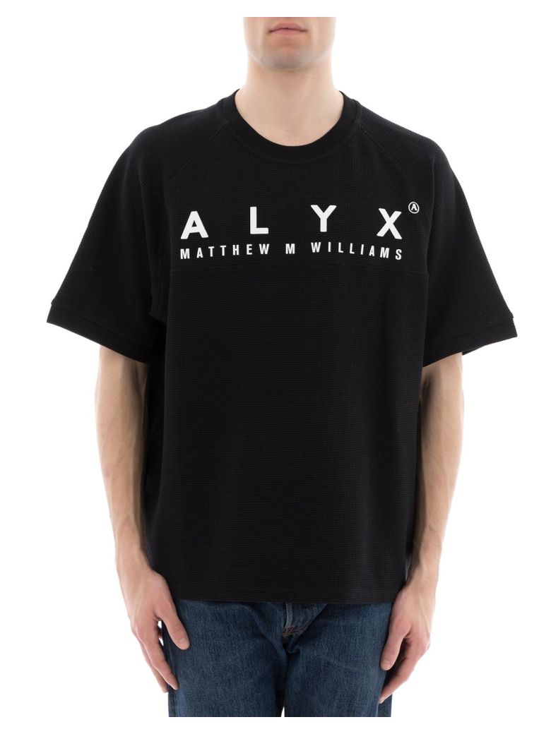 ALYX BLACK COTTON T-SHIRT,10591608