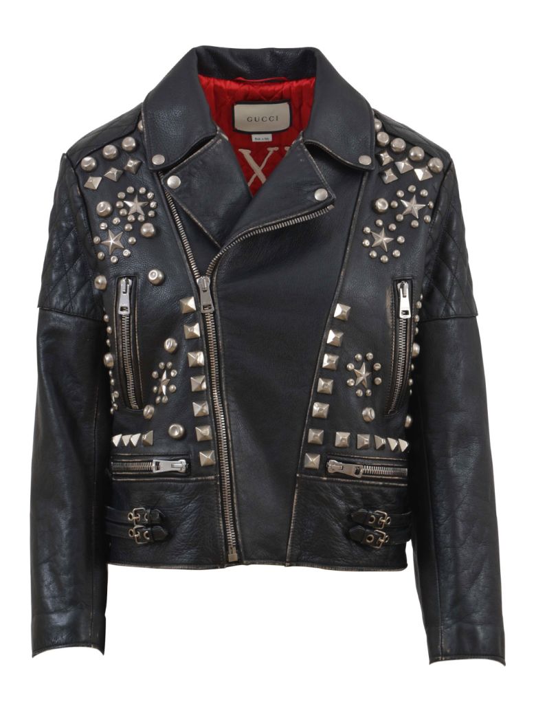 Gucci - Gucci Studded Leather Jacket - Black, Women's Leather Jackets ...