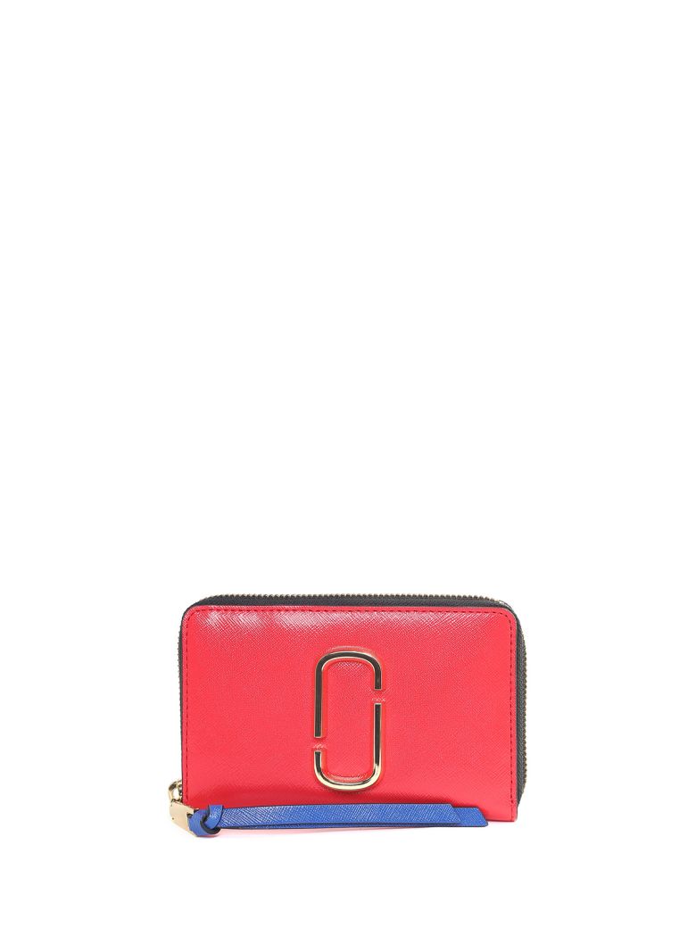 MARC JACOBS SNAPSHOT COLOR-BLOCK SAFFIANO-LEATHER COMPACT WALLET,10621035