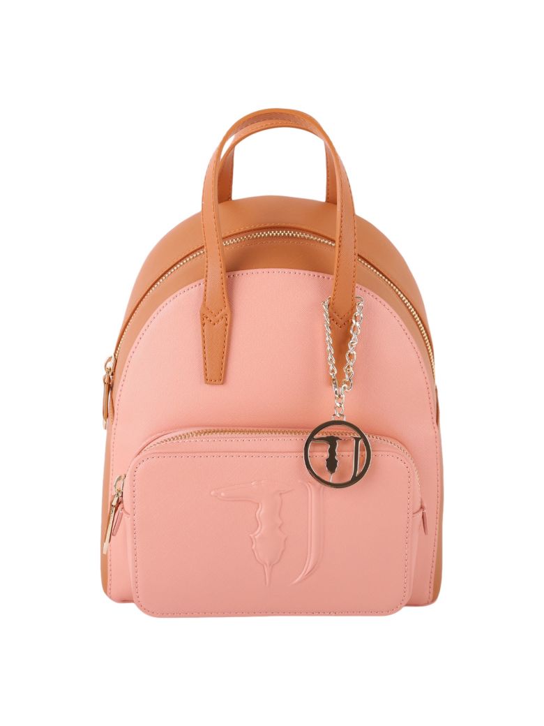 TRUSSARDI ISCHIA SAFFIANO FAUX LEATHER BACKPACK,10625050