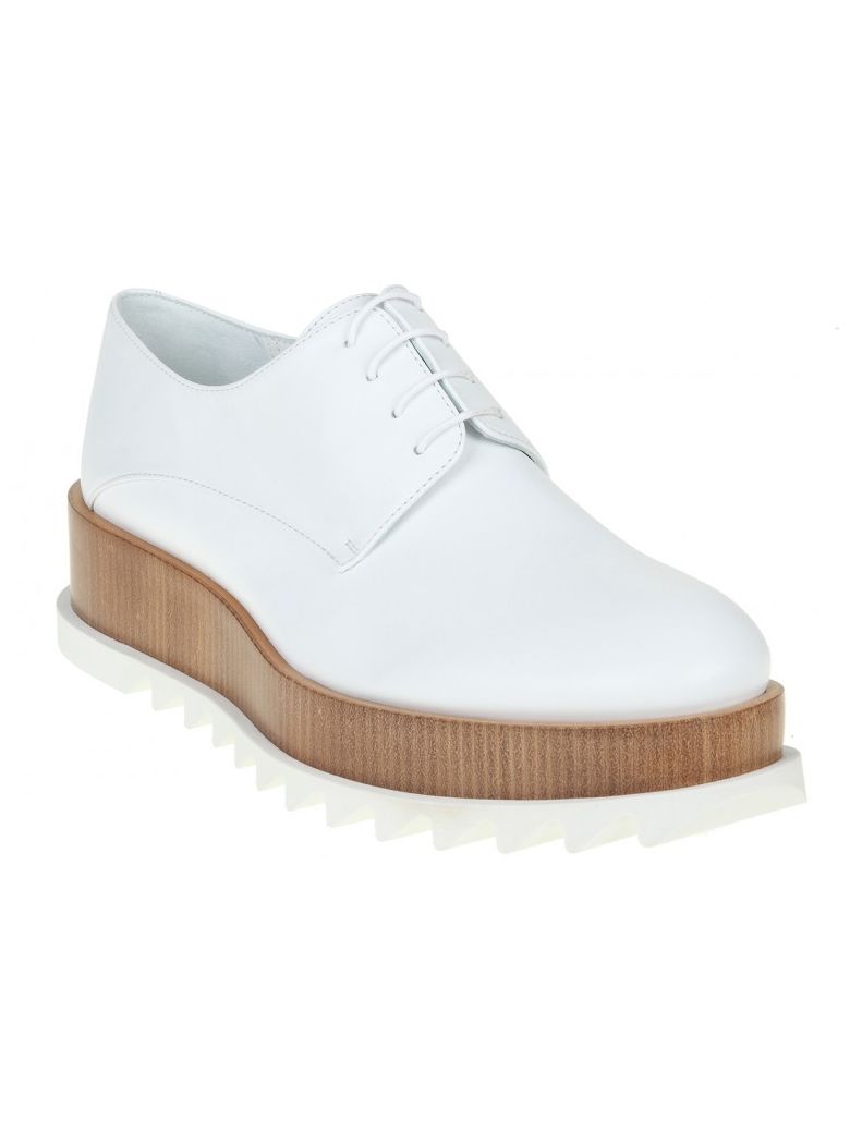 Jil Sander 50mm Leather Platform Lace Up Shoes White Modesens