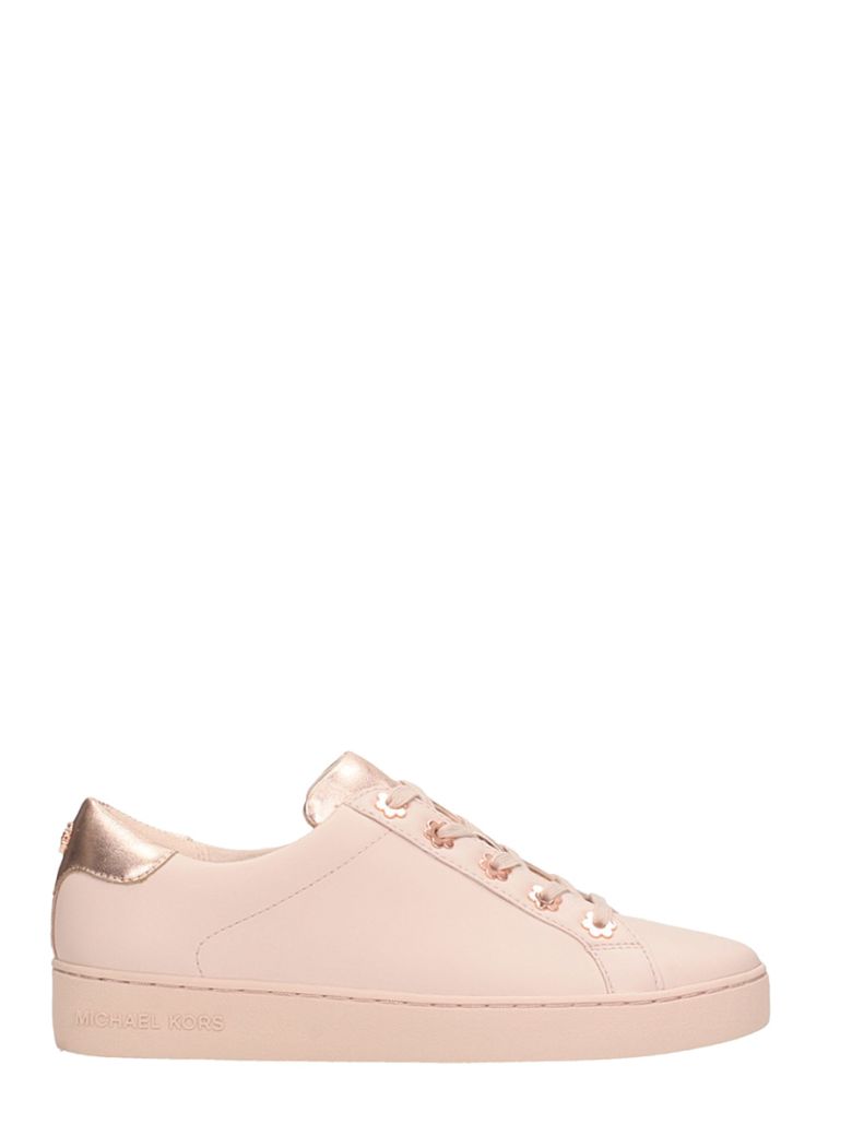 Michael Kors - Michael Kors Irving Lace Up Pink Leather Sneakers - rose ...
