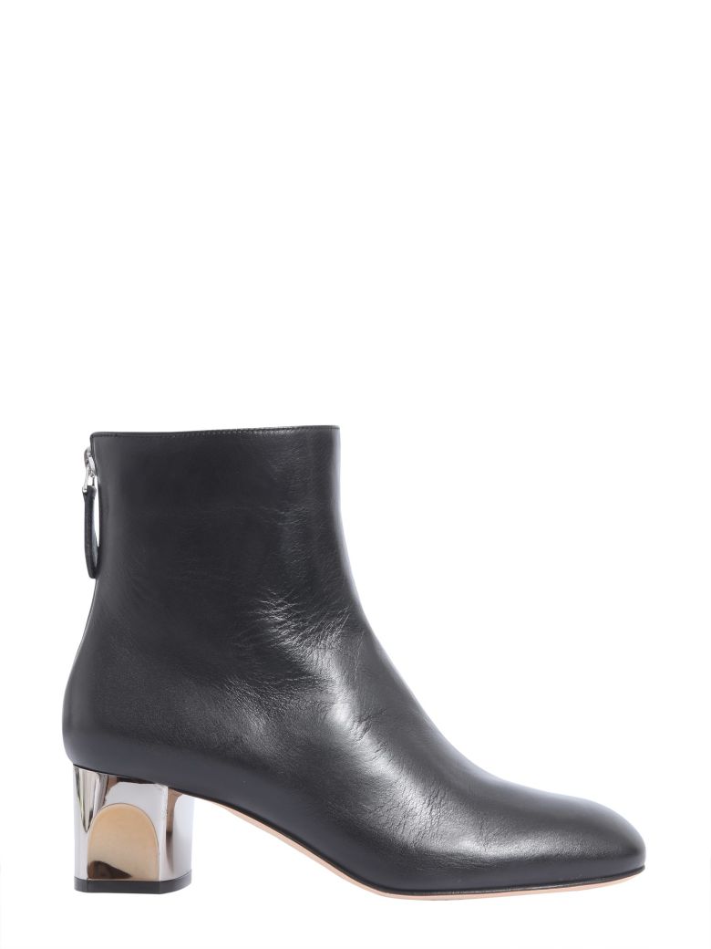 Alexander Mcqueen Black Leather Heeled Ankle Boots | ModeSens
