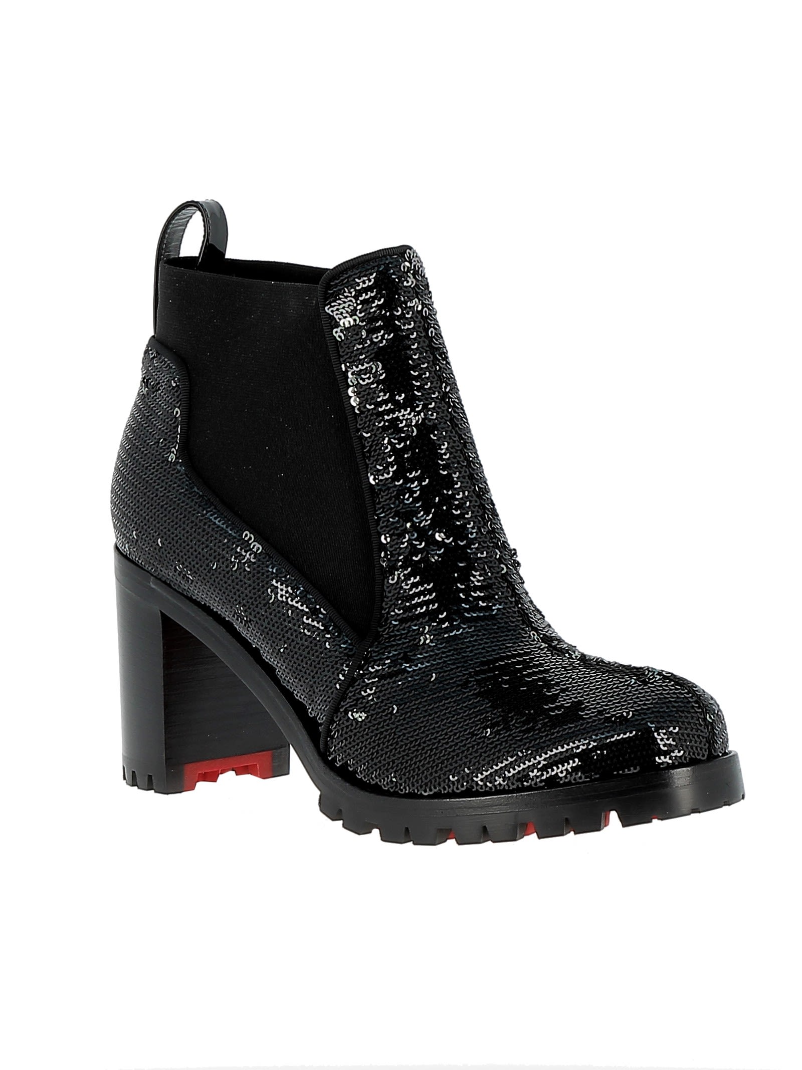 christian louboutin sequin booties