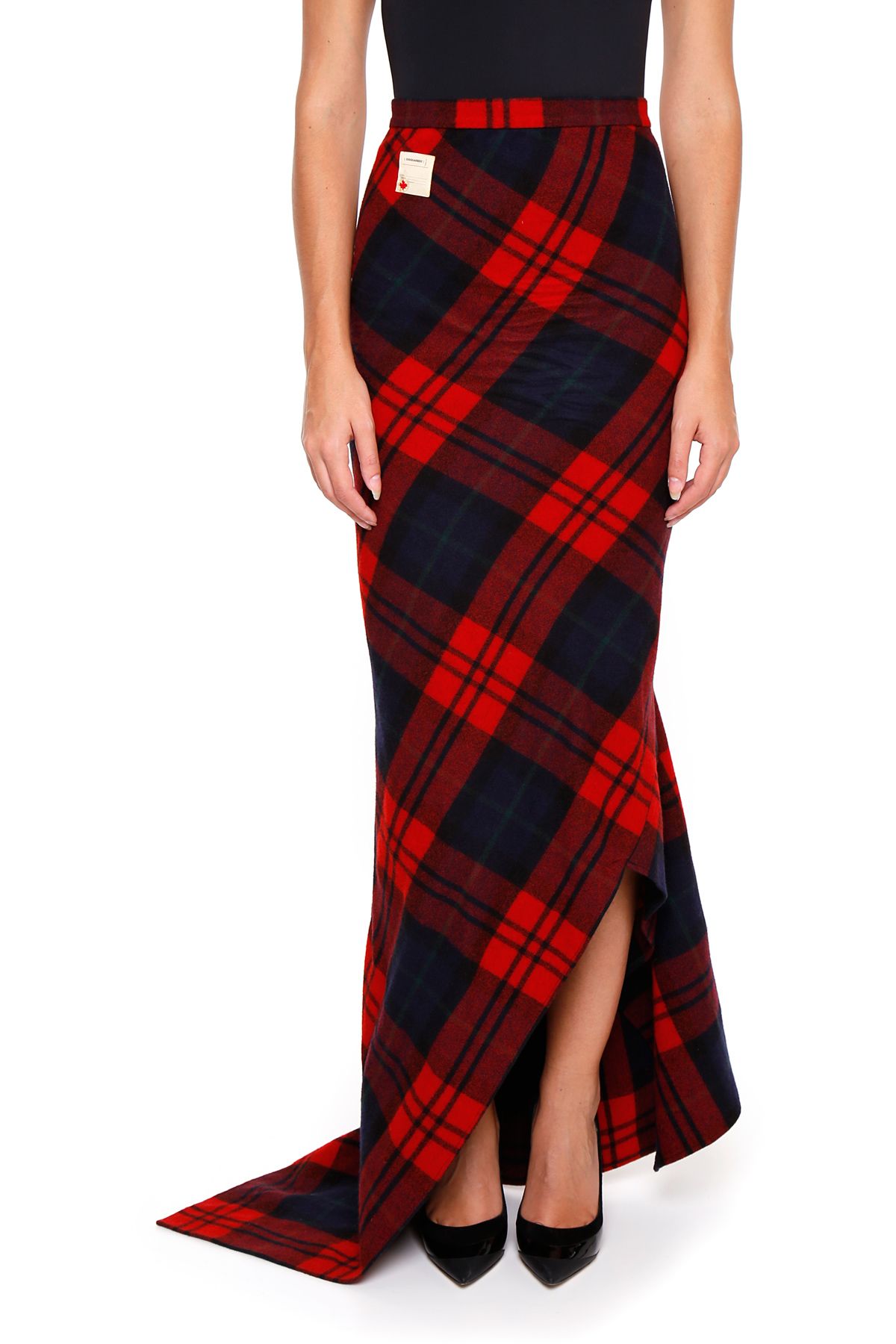 dsquared2-long-tartan-skirt-red-black-rosso-women-s-skirts-italist