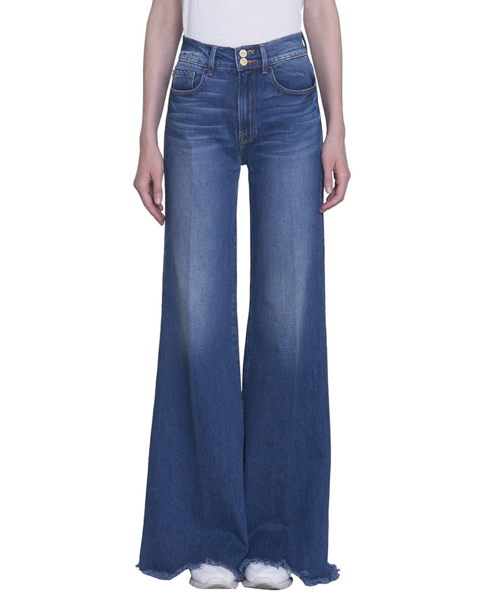 Frame - Frame Palazzo Denim Cotton Jeans - Blu, Women's Jeans | Italist
