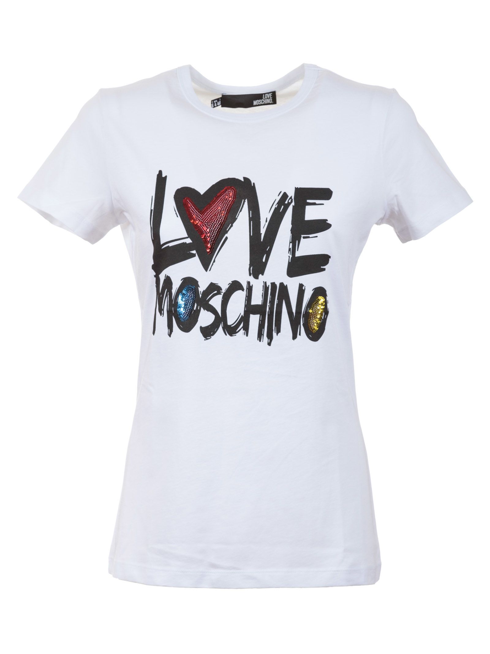 Love Moschino Logo Print T-shirt - White - 10513652 | italist