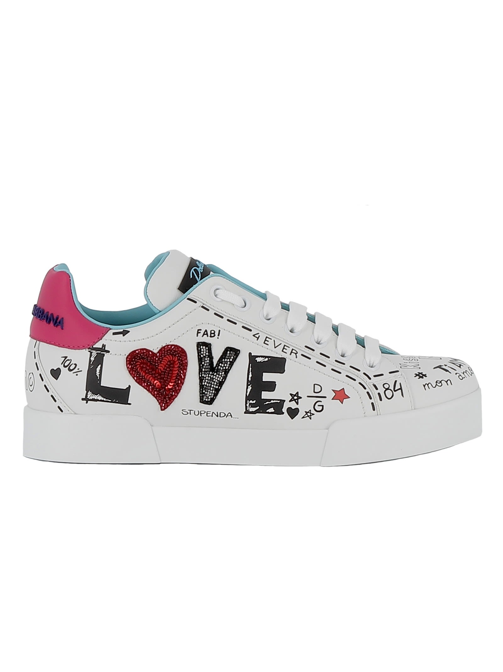 Dolce & Gabbana Multicolor Leather Sneakers thumbnail