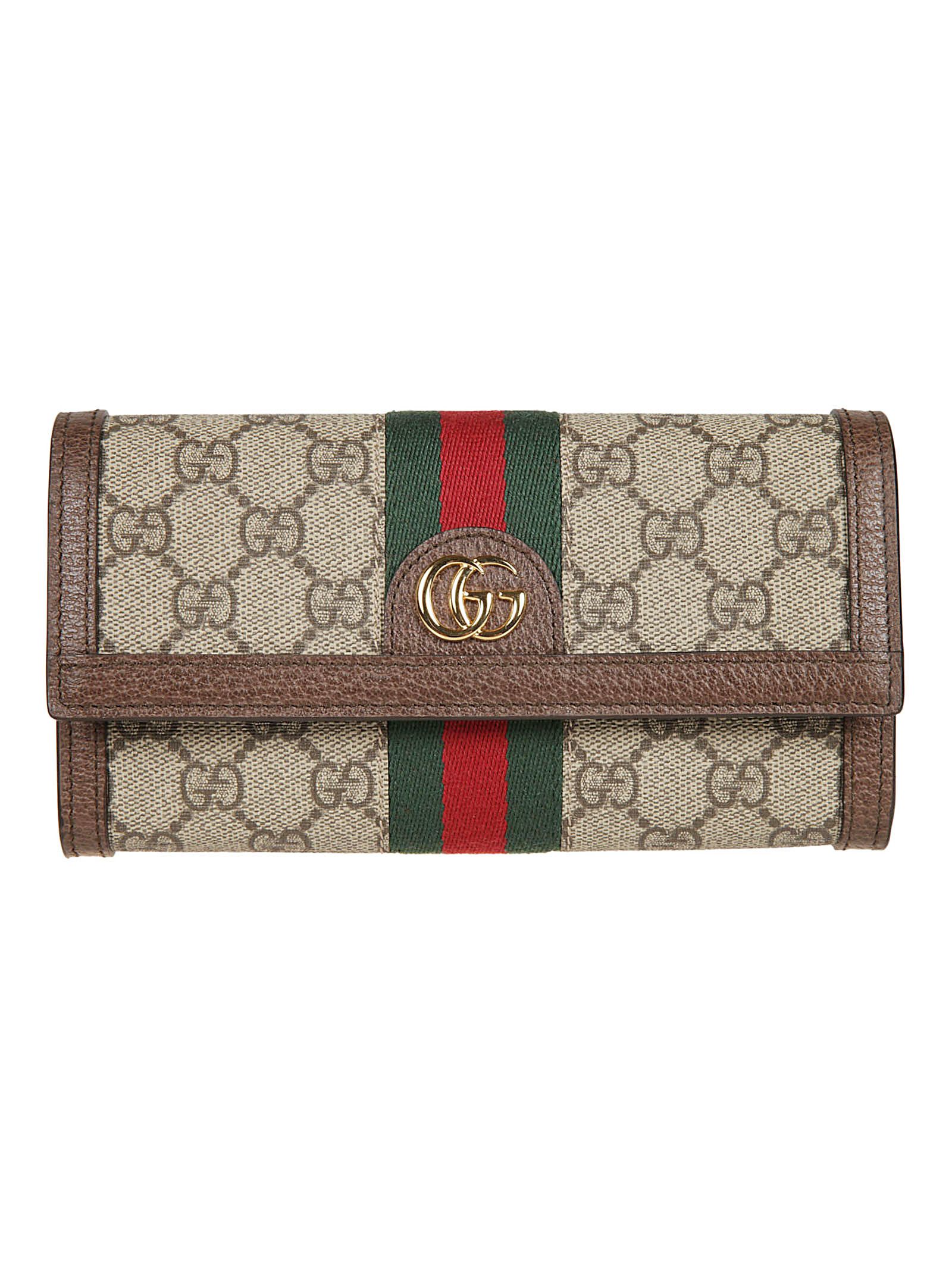 Gucci Ophidia Gg Continental Wallet - Beige ebony - 10667455 | italist