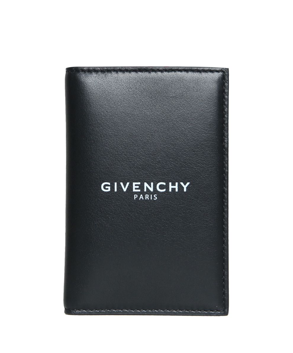 Givenchy Logo Leather Card Holder - NERO - 10667212 | italist