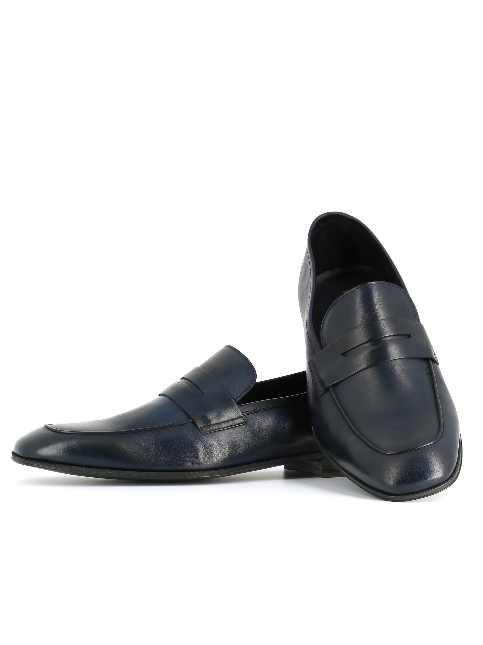 paul smith - paul smith loafer "glynn" - blue, mens loafers & b