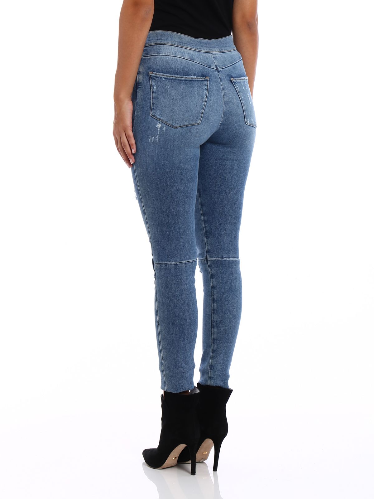 italist | Best price in the market for Balmain Ripped High Waisted ...