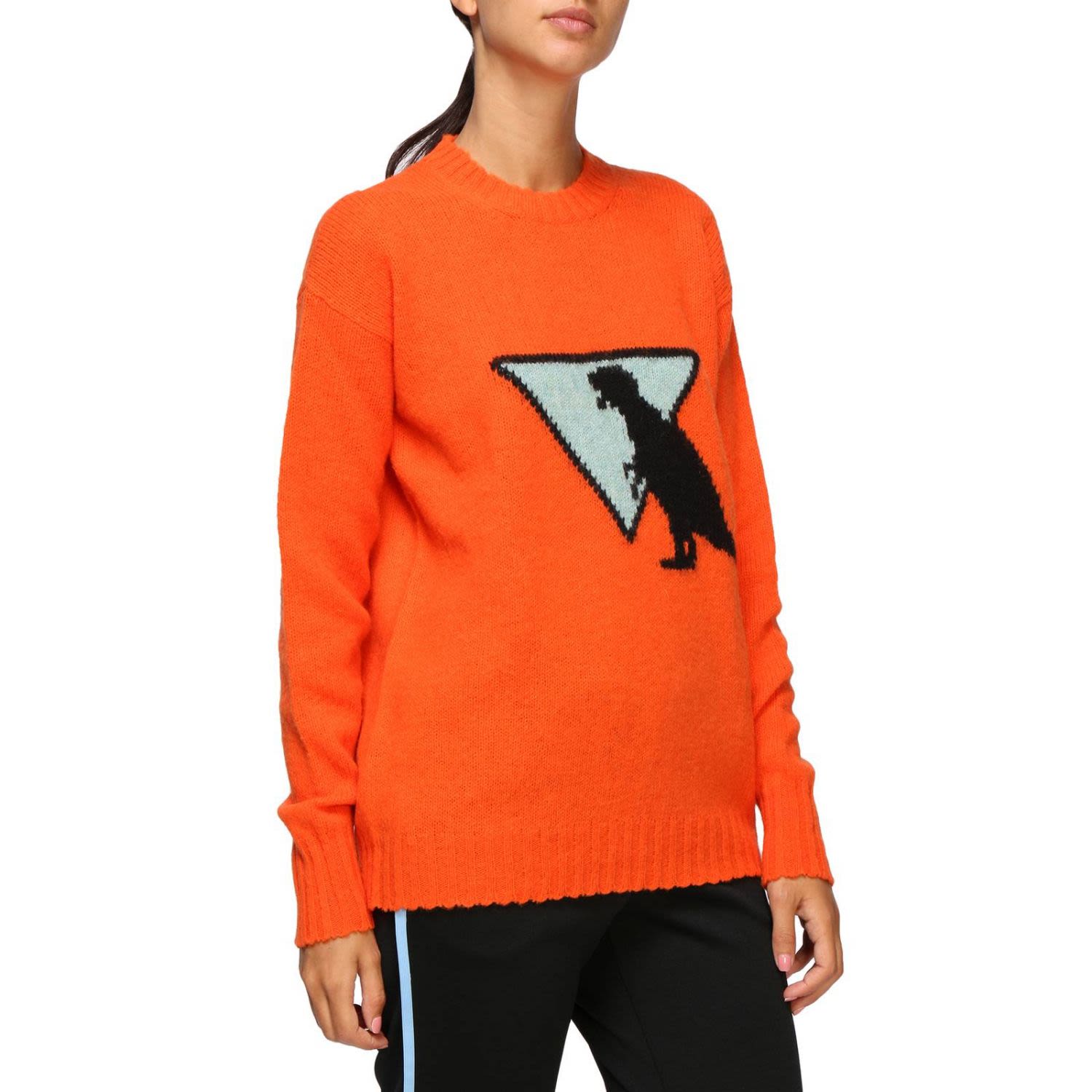italist | Best price in the market for Prada Prada Sweater Sweater Women Prada - orange 