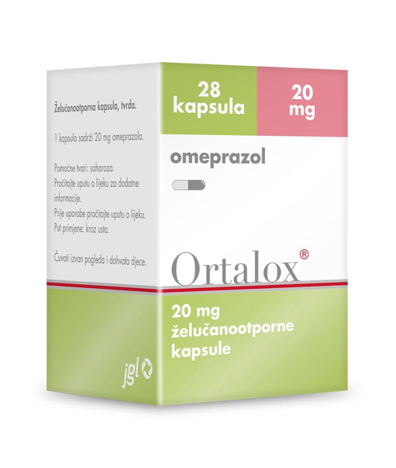 Ortalox 20 mg gastro-resistant capsules