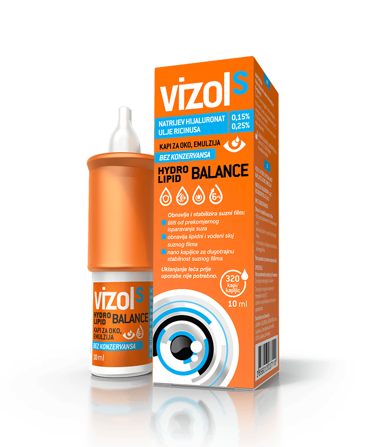 Vizol S Hydro Lipid Balance kapi za oči, emulzija 10 ml