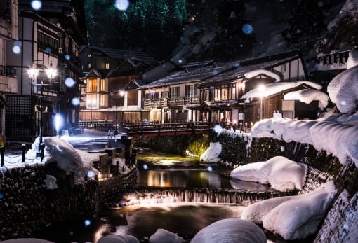 ginzan-onsen hot spring