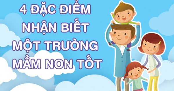 4 ĐẶC ĐIỂM NHẬN BIẾT MỘT TRƯỜNG MẦM NON TỐT