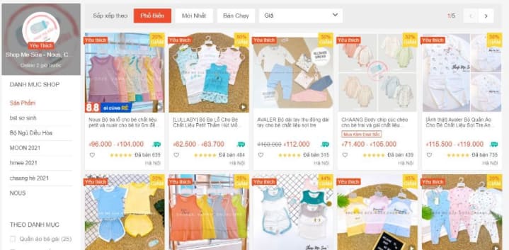 15 SHOP BÁN ĐỒ SƠ SINH, ĐỒ TRẺ CON ĐẸP TRÊN SHOPEE
