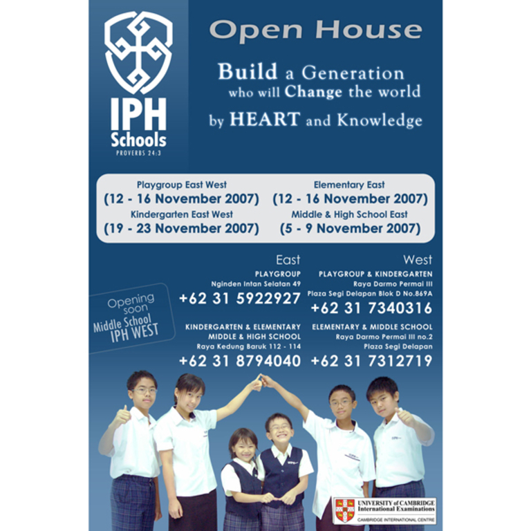 IPH SCHOOLS OPEN HOUSE GIANT BANNER