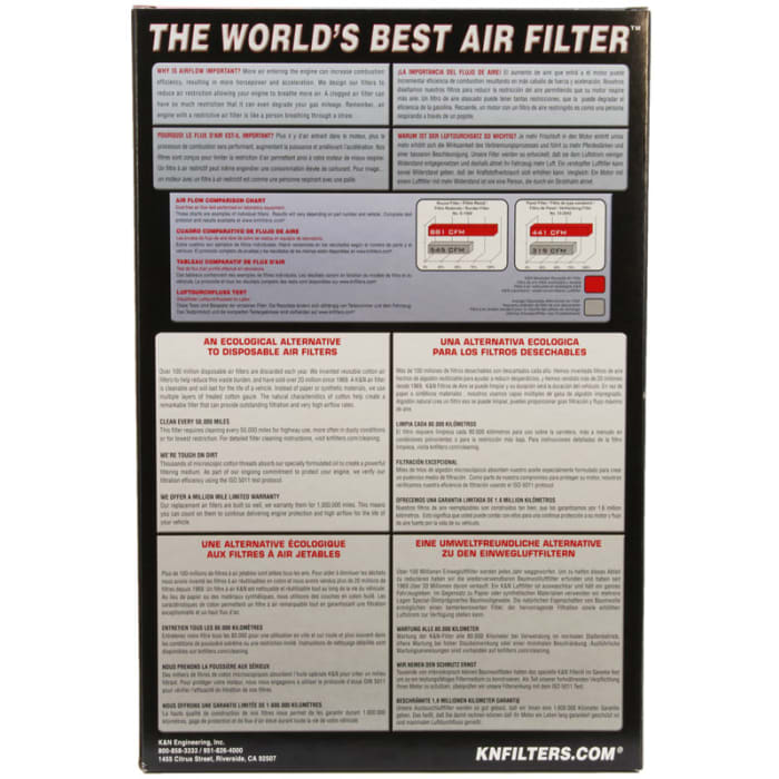 33-2343 K/&N Panel Air Filter