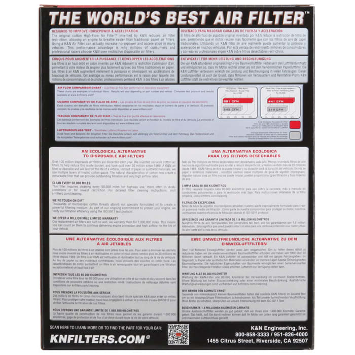 K/&N 33-2348 Performance Replacement Drop-In Air Filter