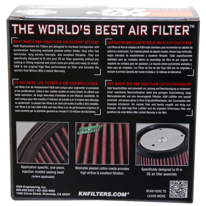 K/&N HD-1717 Air Filter Unique Cotton Gauze