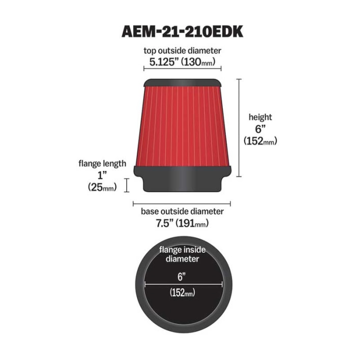 AEM Induction 21-210EDK Dryflow Air Filter
