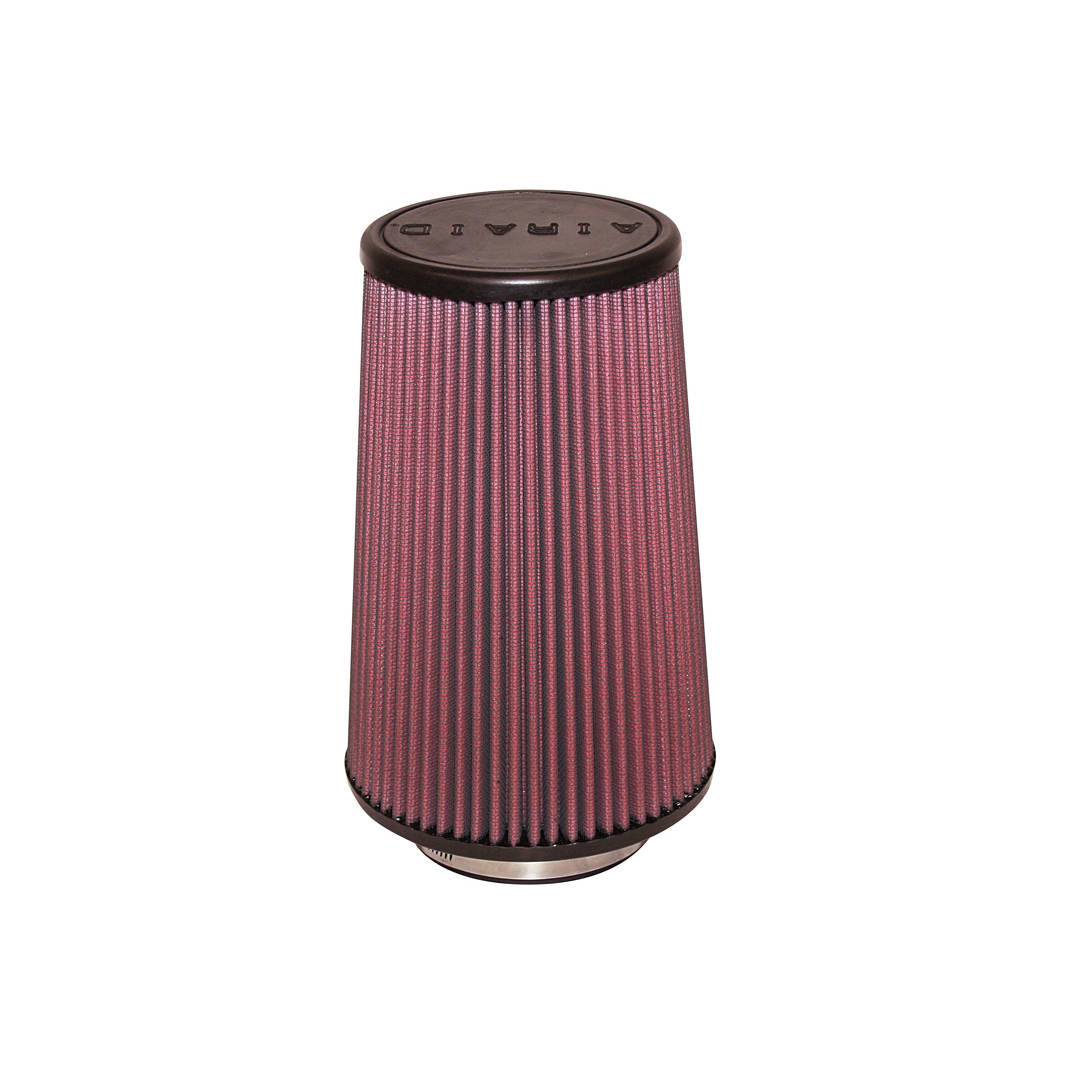 229 mm Height; 6 in Flange ID; 9 in 152 mm 117 mm Top Base; 4.625 in Airaid 700-421 Universal Clamp-On Air Filter: Round Tapered; 3.5 in 89 mm 