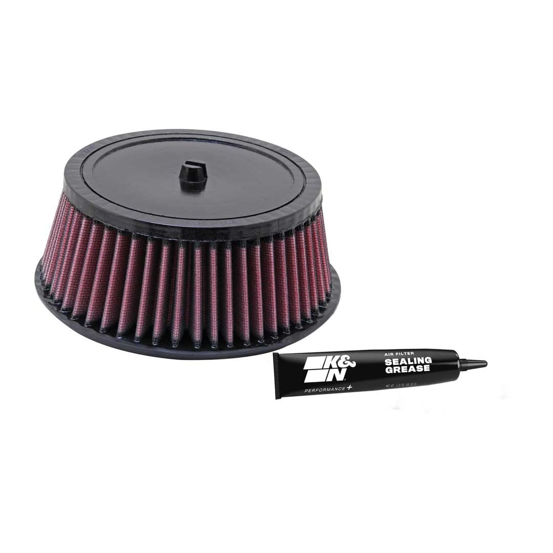 K&N SU-4002PK Motorrad Luftfilter Wrap – Schwarz, Waschbarer Hochstrom-Luftfilter