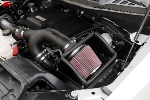 A free-flowing HDPE intake tube helps keep engine air cooler