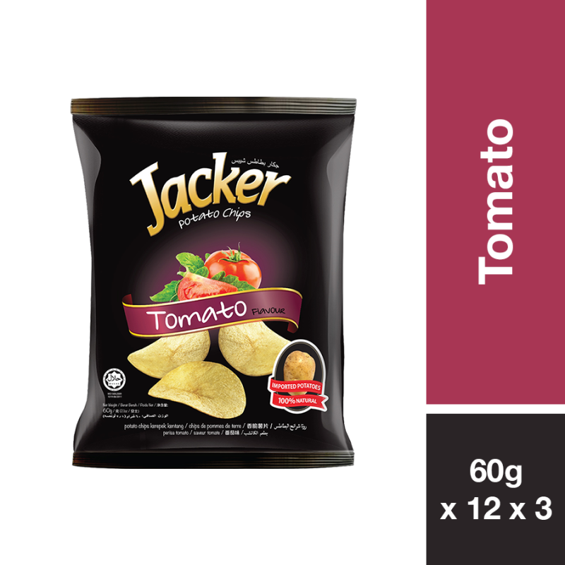 JACKER POTATO CHIPS TOMATO 60G