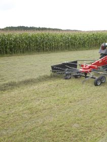 Single Rotor Rakes - VICON ANDEX 323-353-394-424T-434-474T, designed for low power tractors, but still provides great working width