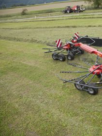 Double Rotor Rakes - Andex 714T VARIO - 714T EVO, CompactLine Gearbox provides almost maintenance free and great strengt during operation