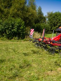 mounted tedders - VICON FANEX 554-684-764-904-1124, Central adjustment for border spreading keeping the crop inside the field.