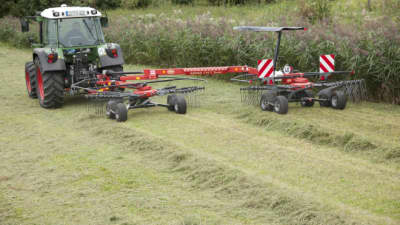Double Rotor Rakes - Andex 714T VARIO - 714T EVO, CompactLine Gearbox provides almost maintenance free and great strengt during operation