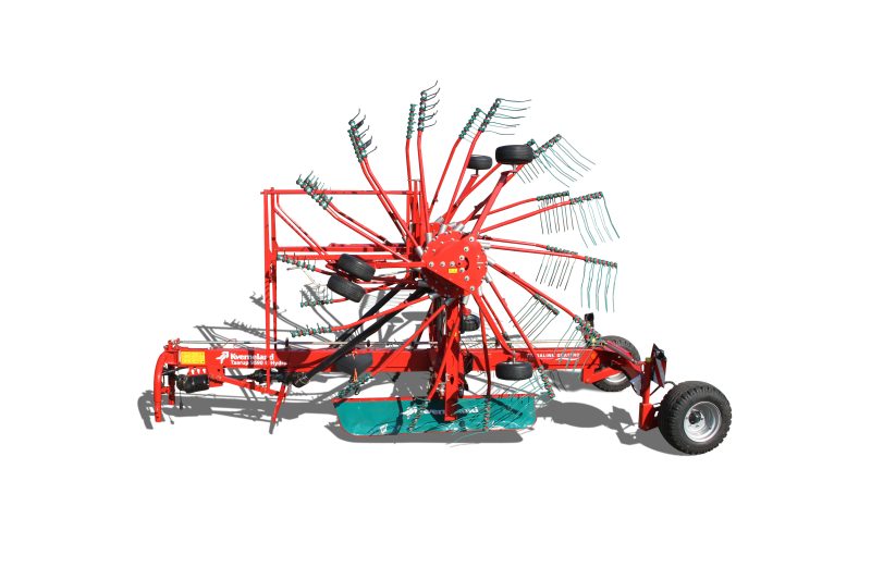 Double Rotor Rakes - Kverneland 9580 C - 9584 C - 9590 C Hydro, folded during transport and compact storage