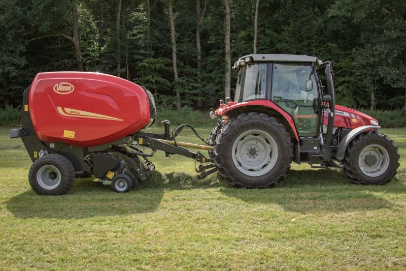Fixed Chamber round balers - VICON RF 4225, maximal capacity in all crop conditions, the system ensures maximal bale rotation