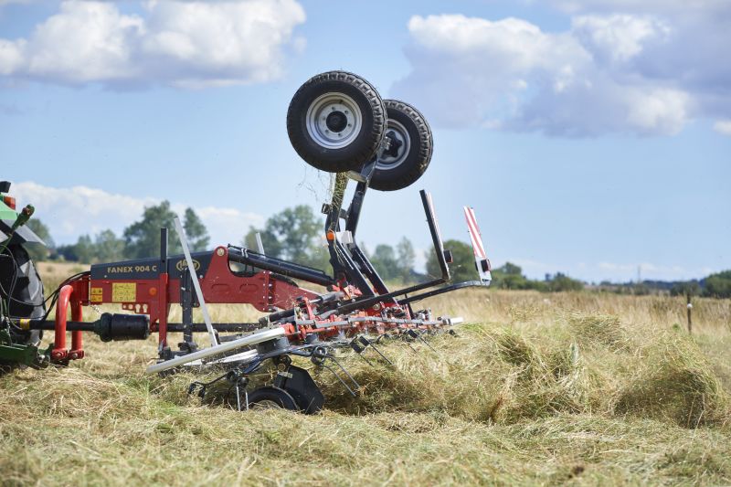 Tedders, Trailed - VICON FANEX 904C - 1124C, purpose-built for smaller tractor but will also operate with larger ones