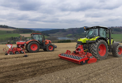 Kverneland Optima V, diferite lățimi de rând pe câmp